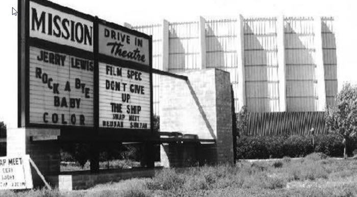 Mission Tiki Drive in Theatre - Old Photo (newer photo)